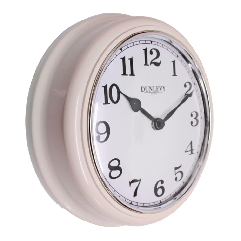 Dunlevy 10" Taupe Deep Plastic Wall Clock  | CL2001T