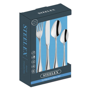 Steelex 16 Piece Heavy Guage Cutlery Set - Stainless Steel | C3016SS