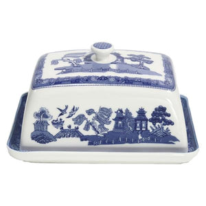Dunlevy Blue Willow Covered Butter Dish | DE2019