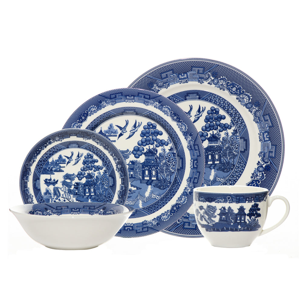 Dunlevy Blue Willow 20 Piece Dinner Set | DE2120SET