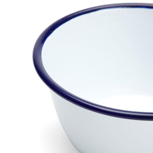 Falcon 16cm Enamel Pudding Bowl with Blue Rim | EN0516
