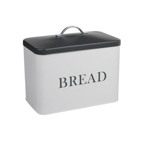Lift Lid Bread Bin 34cm - White with Grey Lid | TE1006