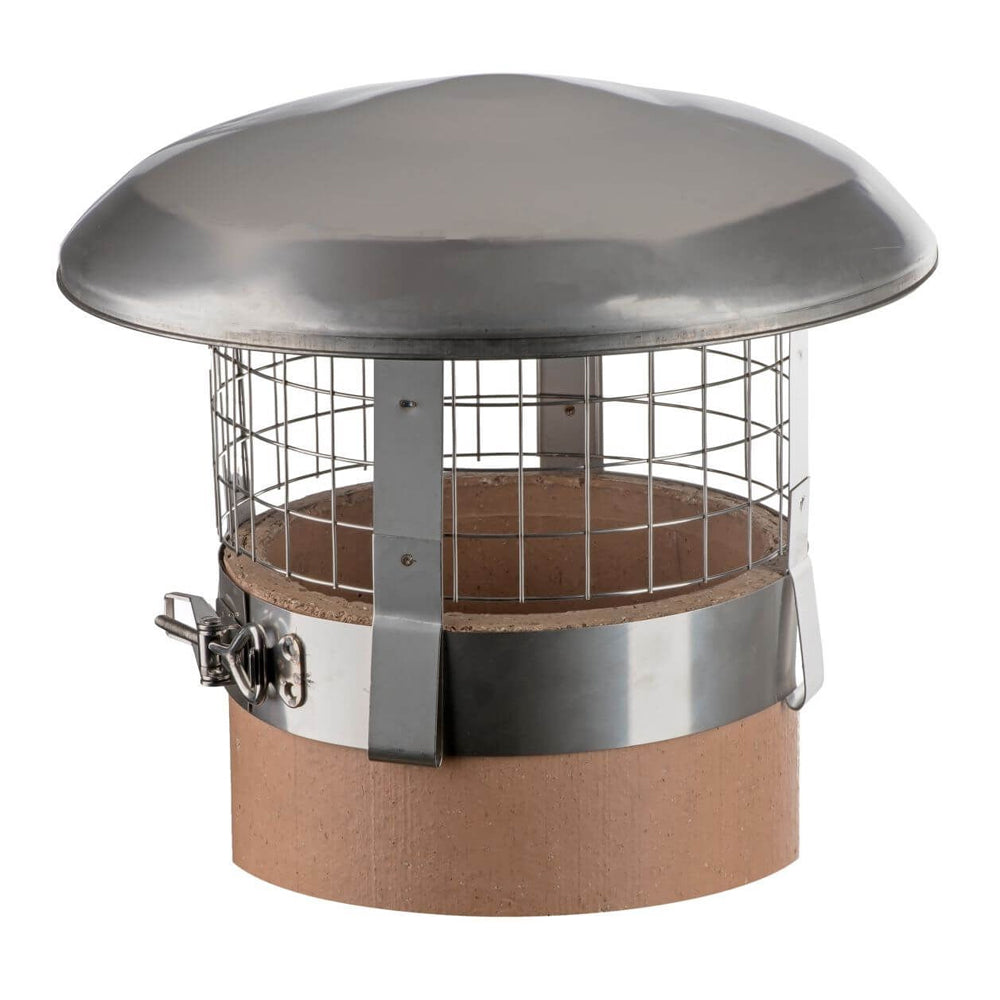 Bird Screened Chimney Cowl for 8" Flue - Stainless Steel | BSCOWL