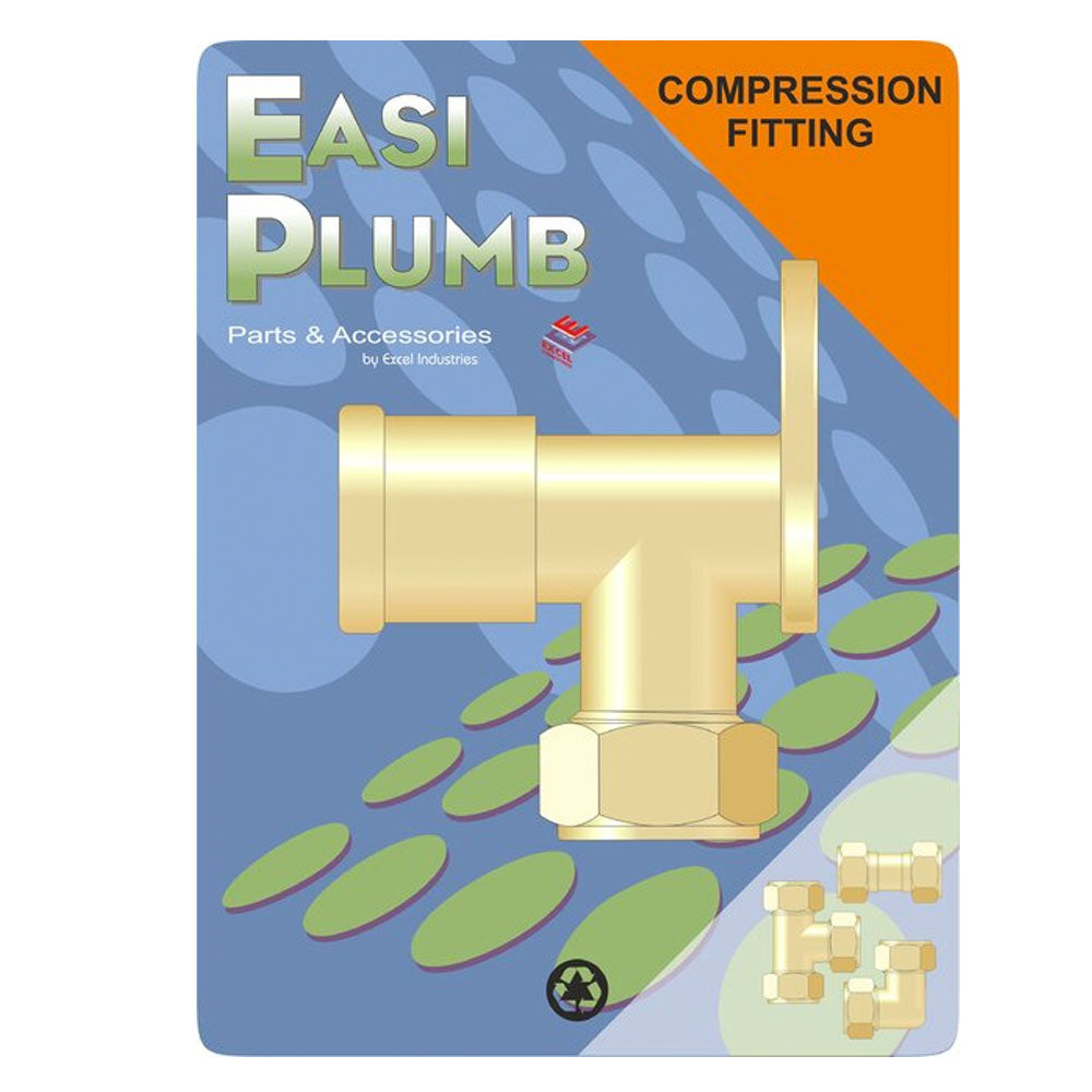 Easi Plumb 1/2" x 3/4" F.I. Wall Plate Elbow 317W | EP317W1234