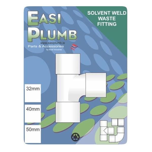 Easi Plumb 32mm x 90 Degree White Waste Pipe Tee | EP3290TW