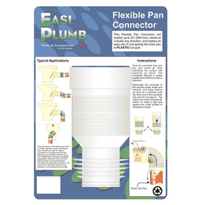 Easi Plumb 4" Straight Flexible Pan Connector | EPFPC