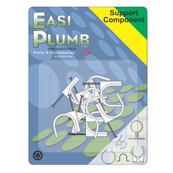 Easi Plumb 8 Pce 1/2" Nail Pipe Clips | EP15NCT