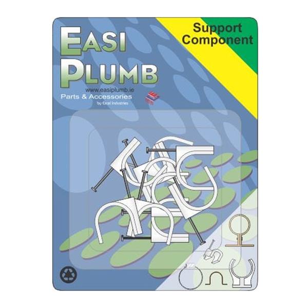 Easi Plumb 1 Inch Nail Pipe Clips 3 Pack | EP28NCT