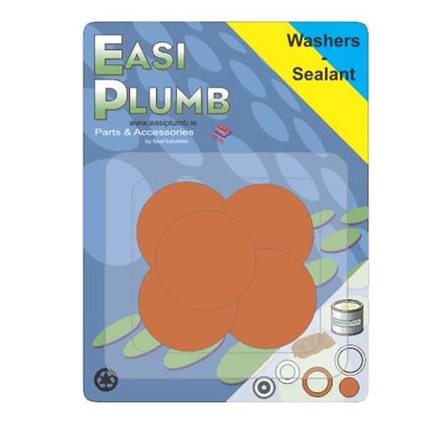 Easi Plumb 6 Piece 3/4" Blank Cap Washers | EP34BCW