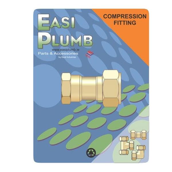 Easi Plumb 3/4" F.I. Straight Brass Compression Coupling 312 | EP312341