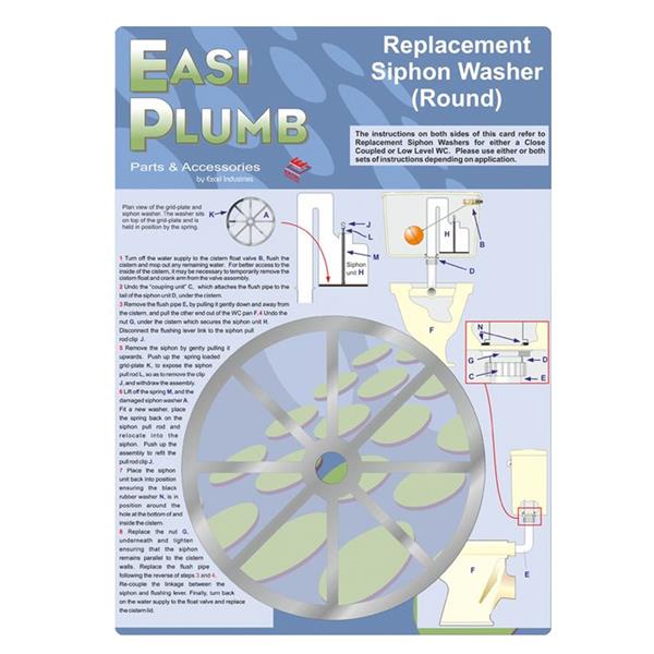 Easi Plumb 5" Round Replacement Siphon Washer | EP5RSW1