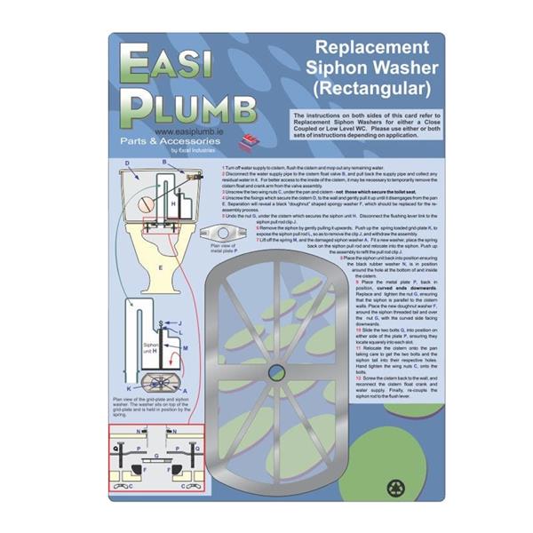 Easi Plumb Rectangular Replacement Siphon Washer | EPRSW1