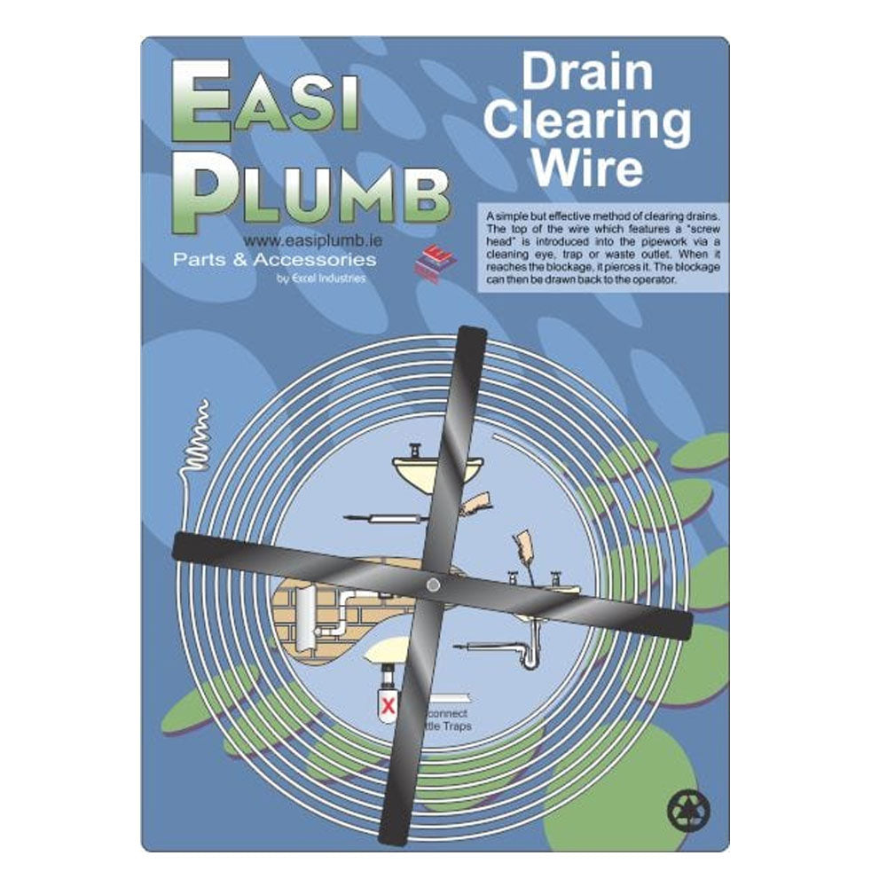 Easi Plumb Drain Cleaning Rod Wire 15 Foot 4.5 Metre | EP15DW