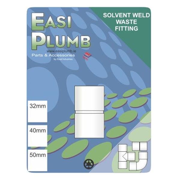 Easi Plumb 40mm White Waste Coupling Joiner | EP40CW1