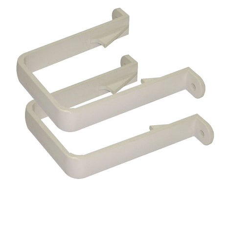 Easi Plumb Replacement Spare Downpipe Clips 2 Pack - White | RWRW2