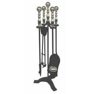De Vielle Turn Handle Companion Set - Black & Antique Brass | GUD035742
