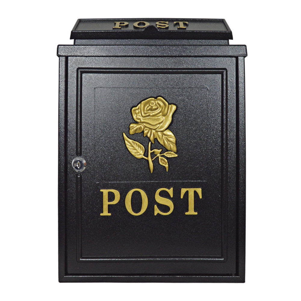 De Vielle Postplus Gold Rose Diecast Letter Box | HJH057416