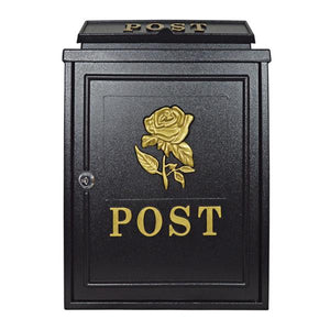 De Vielle Postplus Gold Rose Diecast Letter Box | HJH057416