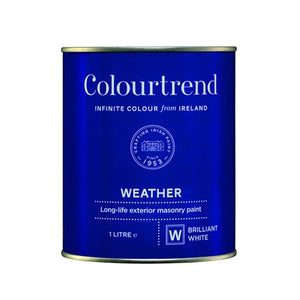 Colourtrend 1 Litre Weather Masonry Paint - White | M01103