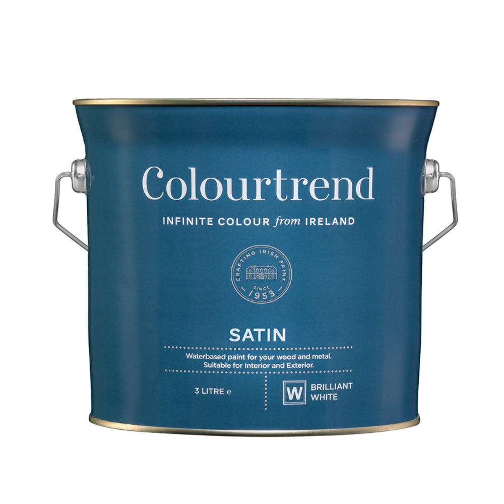 Colourtrend 3 Litre Water Based Satinwood - White | M01015
