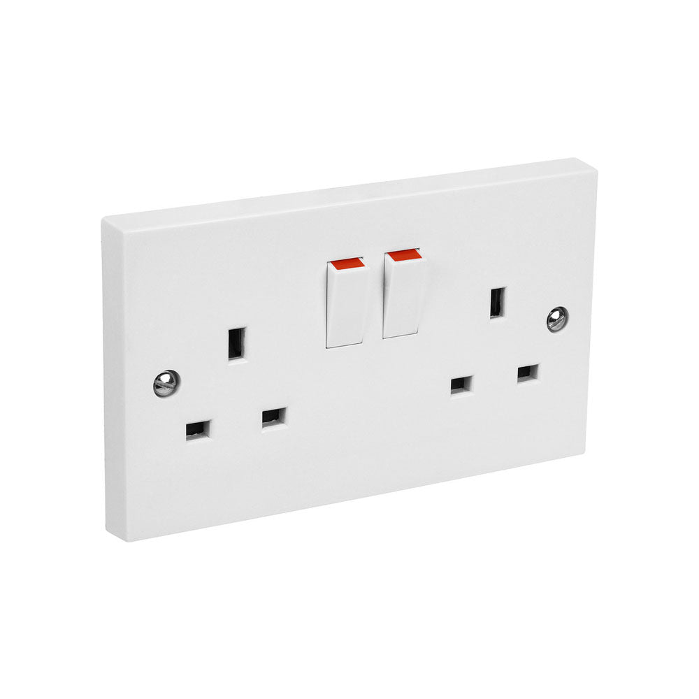 Powermaster 2 Gang Double Switched Socket | 1434-10