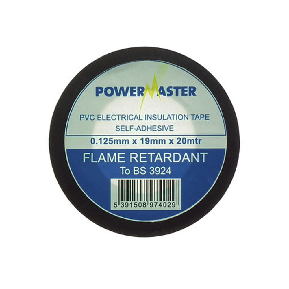 Powermaster 19mm Insulating Tape 20 Metre - Black | 1369-00