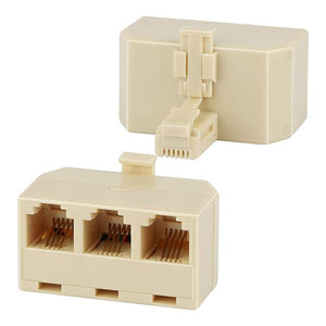 Powermaster RJ11 Telephone Phone 3 way Splitter Adaptor | 1370-02