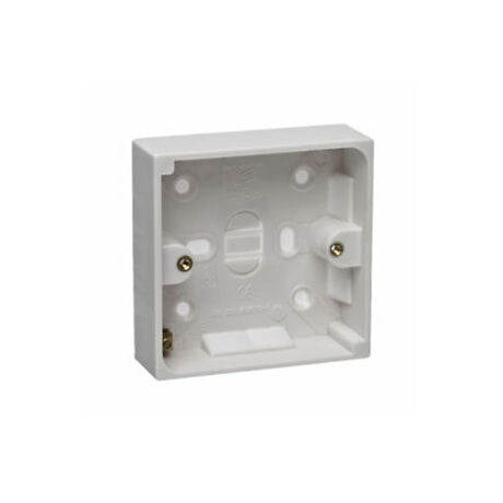 Powermaster 1 Gang 25mm Surface Pattress Box Single Socket Box | 1434-22