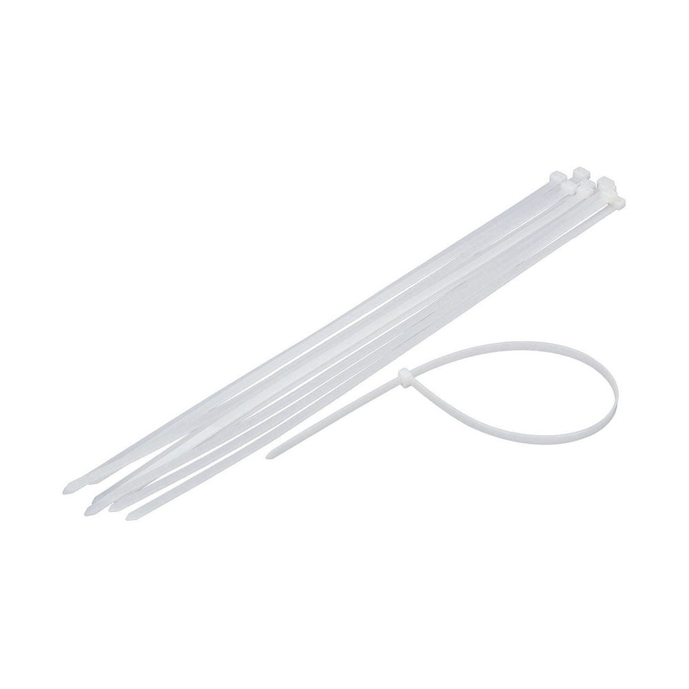 Powermaster 100mm x 2.5mm Cable Ties - White | 0822-00