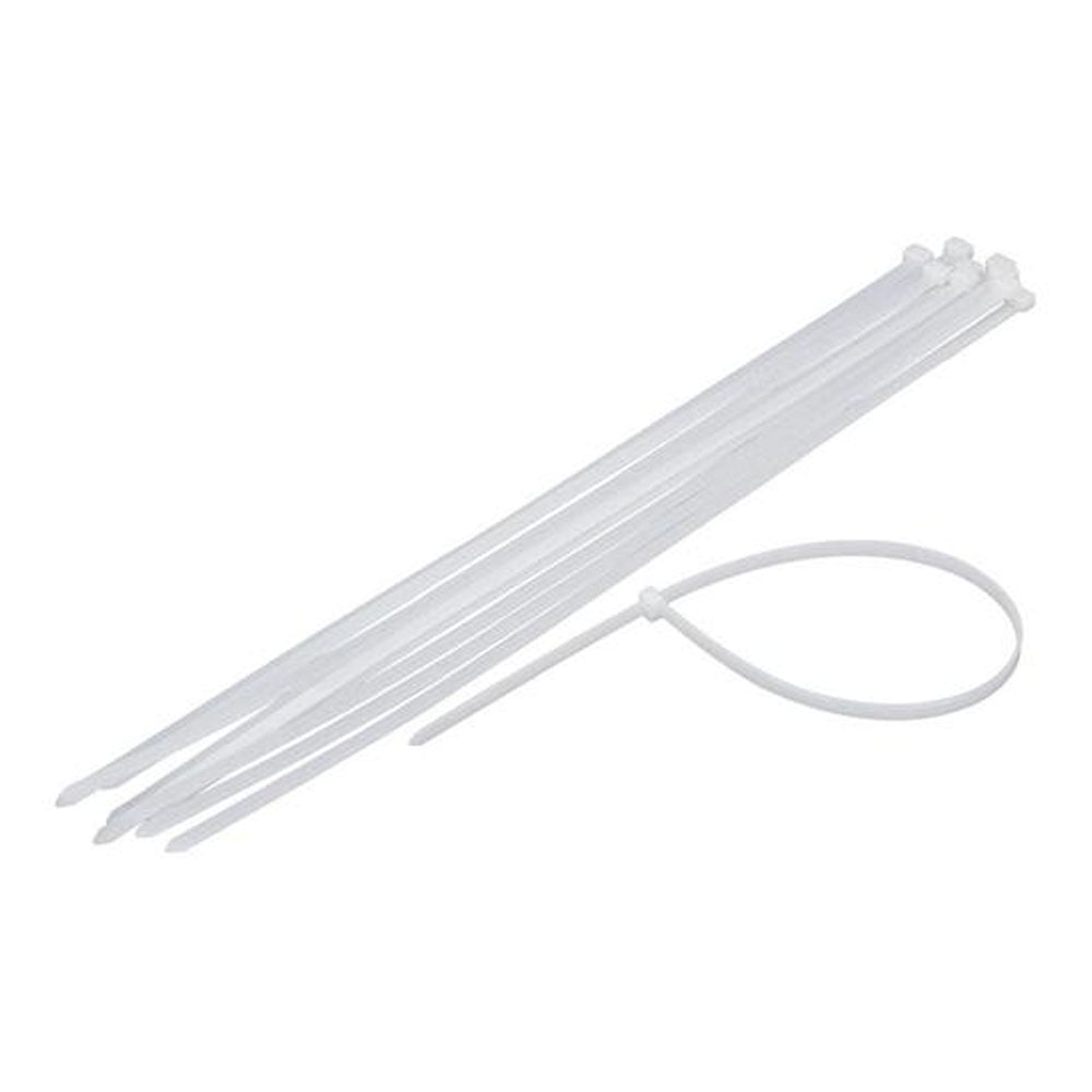 Powermaster 200mm x 4.8mm Cable Ties - White | 0822-06