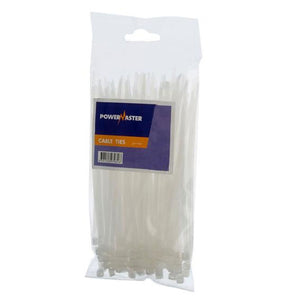 Powermaster 200mm x 4.8mm Cable Ties - White | 0822-06