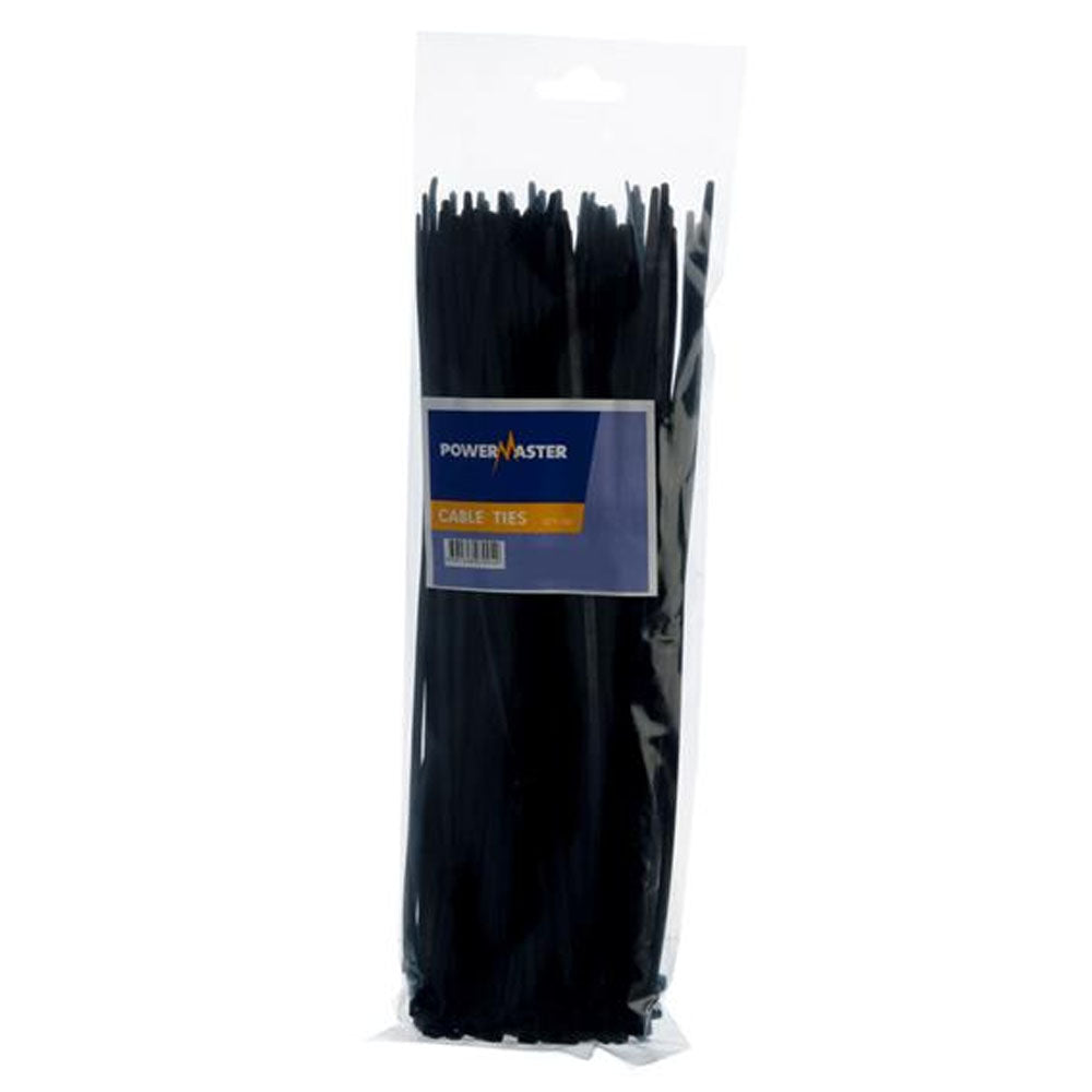 Powermaster 370mm x 4.8mm Cable Ties - Black | 1411-18