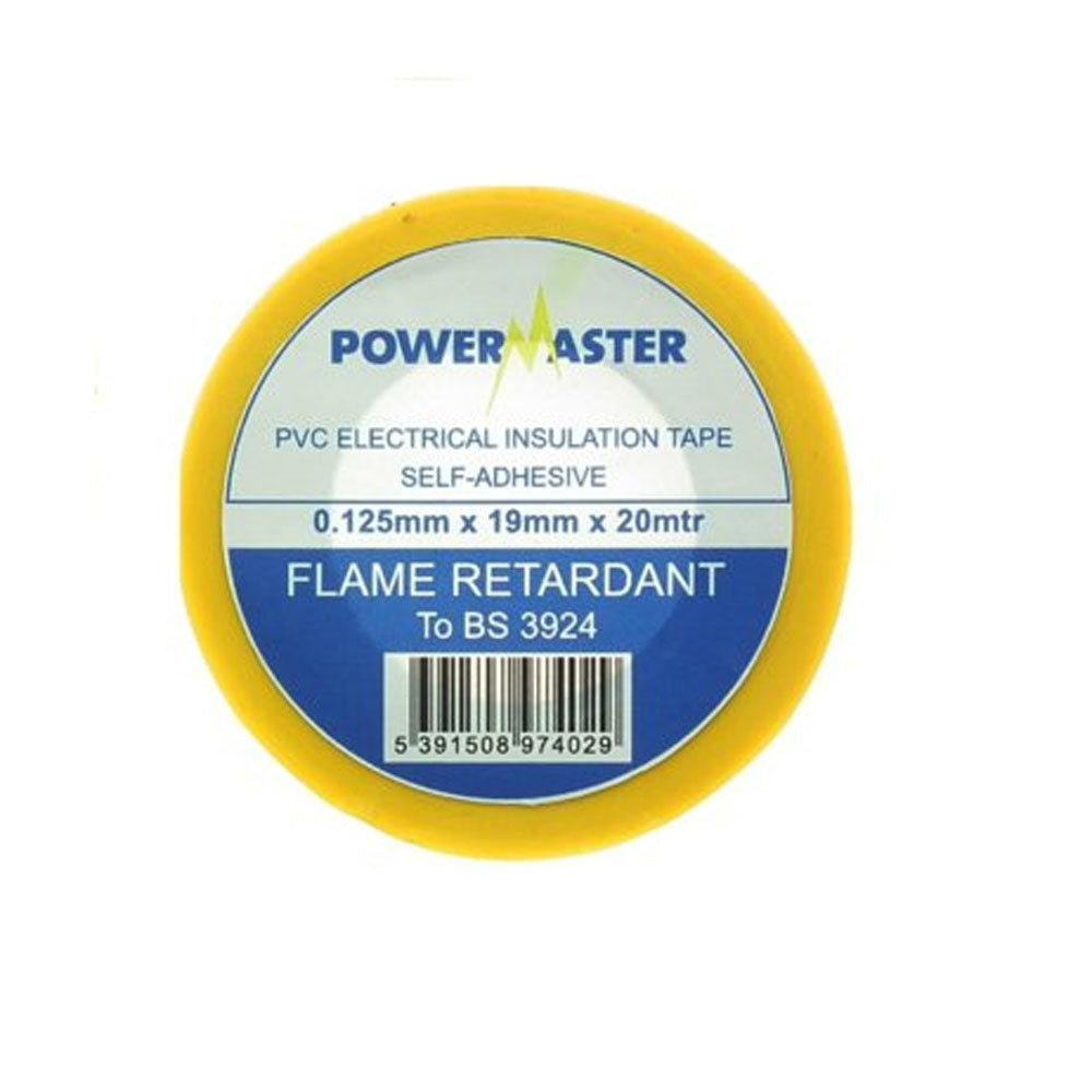 Powermaster 19mm Insulating Tape 20 Metre - Yellow | 1799-20