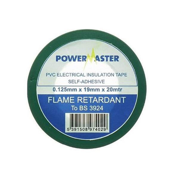 Powermaster 19mm Insulating Tape 20 Metre - Green | 1799-24