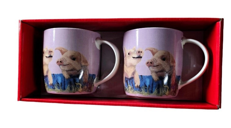 Shannonbridge Pottery Pig 2 Piece Mug Set