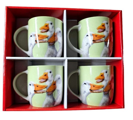 Shannonbridge Pottery Duck 4 Piece Mug Set