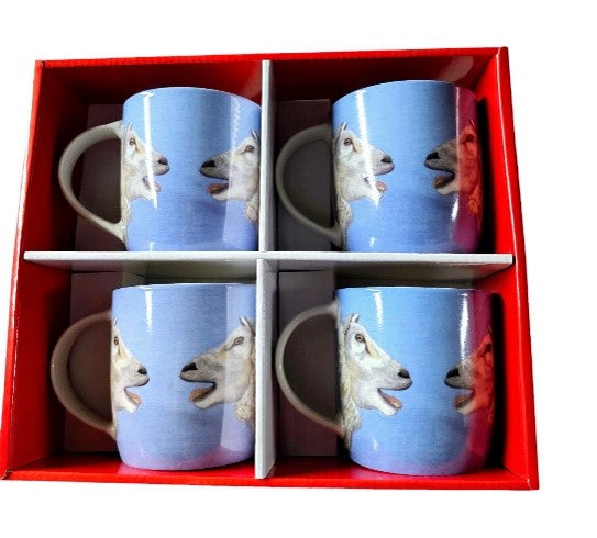 Shannonbridge Pottery Sheep 4 Piece Mug Set