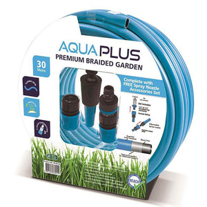 Aquaplus 30 metre Premium Braided Garden Hose with Fittings | PPS760126