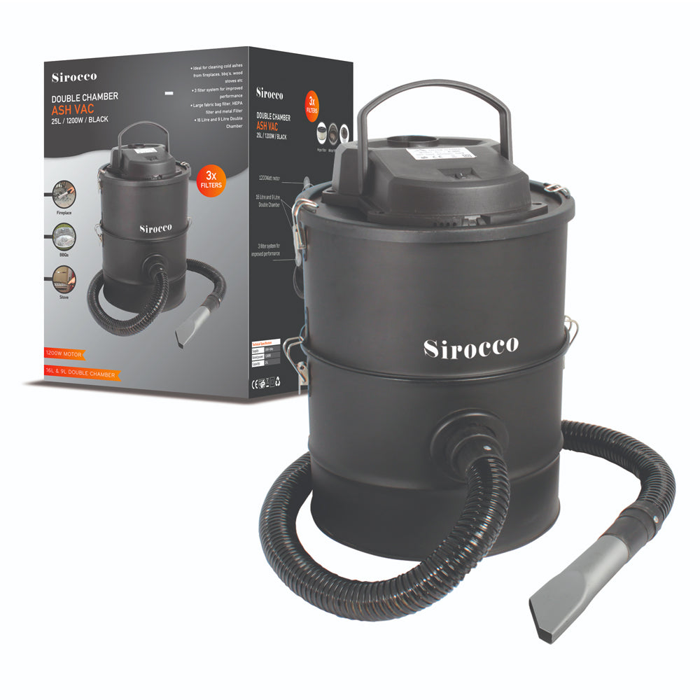 SIROCCO DOUBLE CHAMBER 25 Litre 1200W  ASH VACuum | 71160