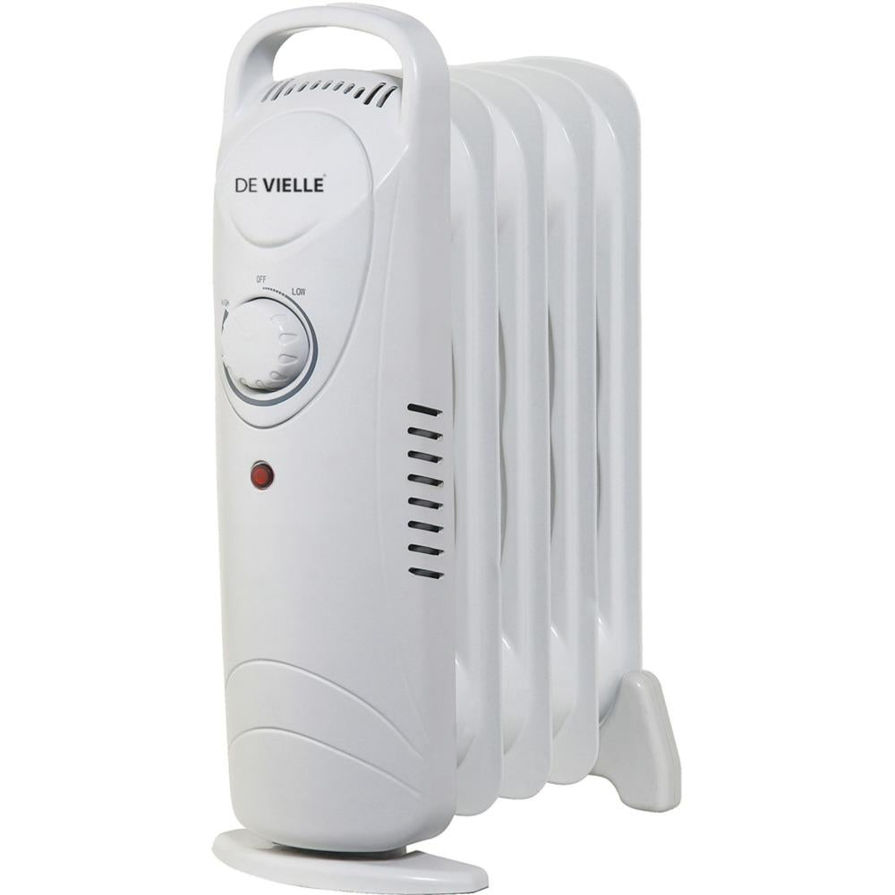 De Vielle 5 Fin Mini Oil Filled Rad Radiator 500W - White