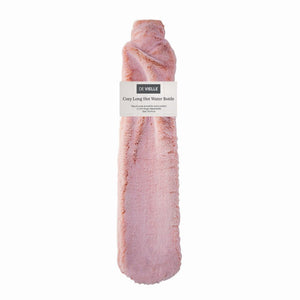 De Vielle Covered Long Hot Water Bottle - Pink | DEV965511