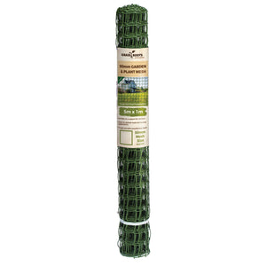 Grass Roots Garden & Plant Mesh Fencing 5 Metre x 1 Metre - Green Plastic | GRT968000