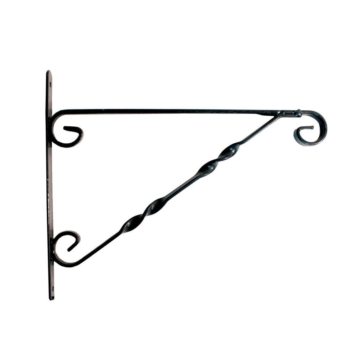 Blossom Hanging Basket Bracket 12" - Black | GRT968482