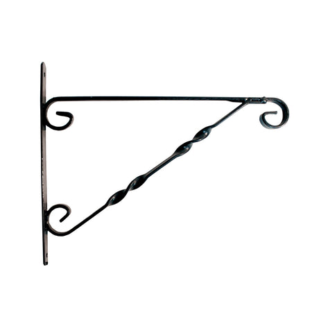 Blossom Hanging Basket Bracket 12" - Black | GRT968482