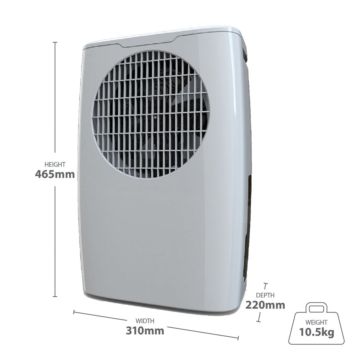 De Vielle Premium Portable Dehumidifier 10 Litre | DEFDH10L