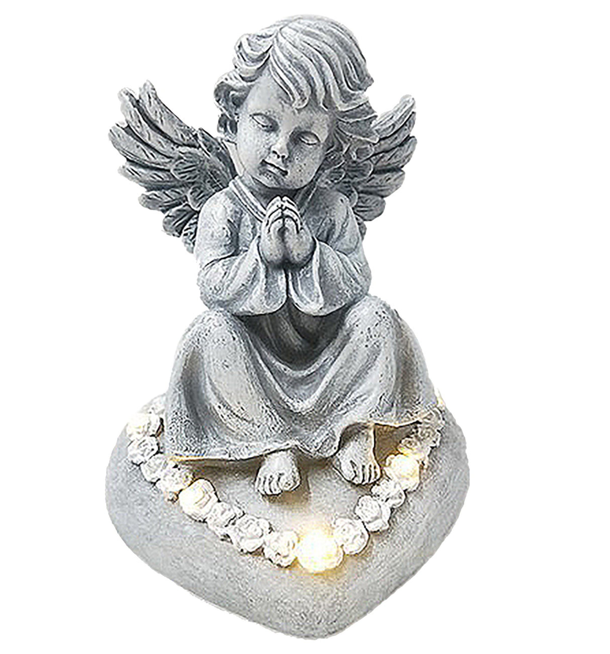 WGP Solar Angel on Heart Grave Oranment | 2139