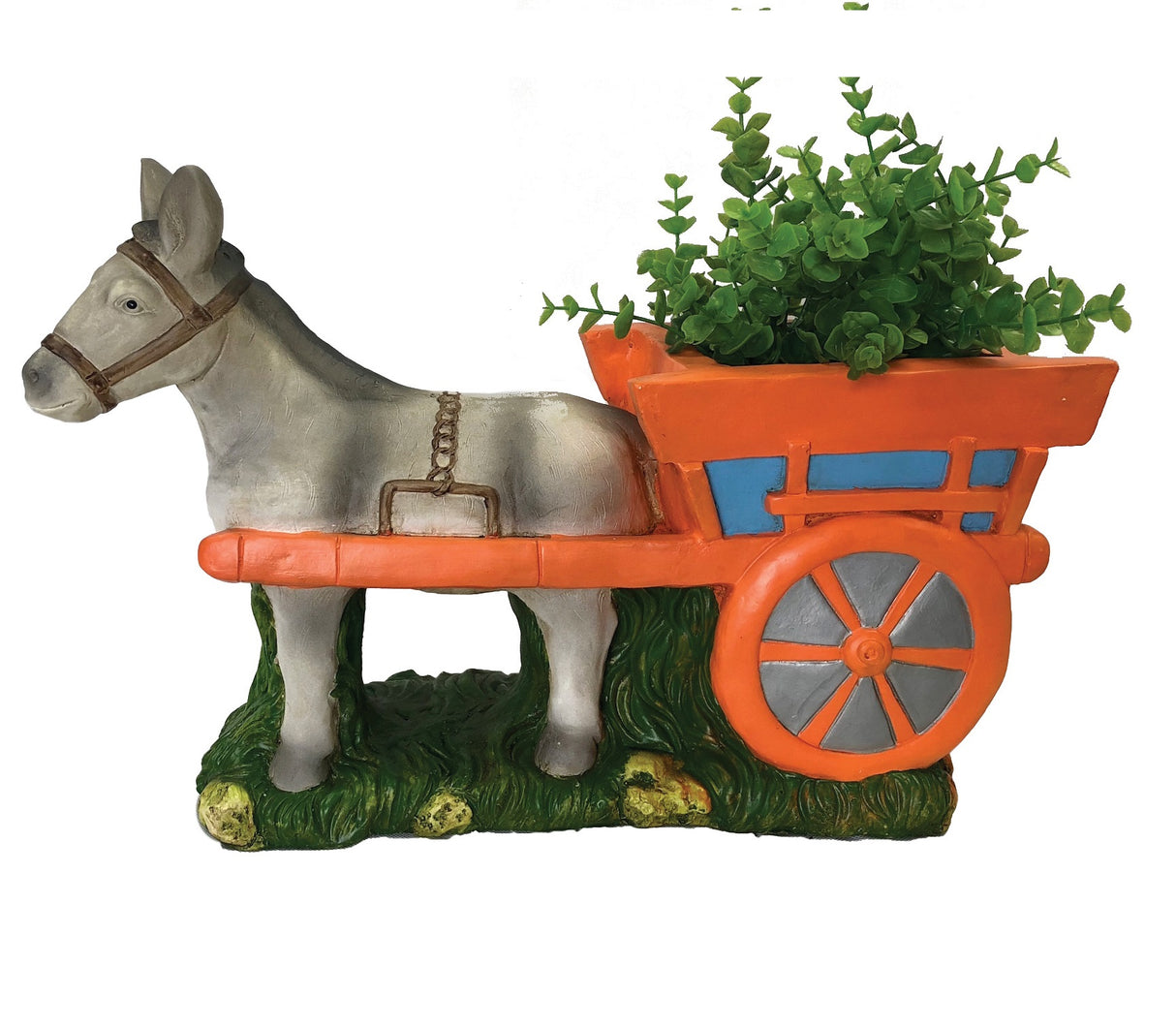 WGP Large Donkey & Cart Planter Flower Pot | G0261