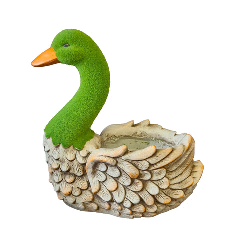 WGP Swan Garden Planter with Green Head | G0426