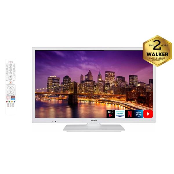 Walker 24" Smart TV with Satellite Tuner - White | WPS24231WH