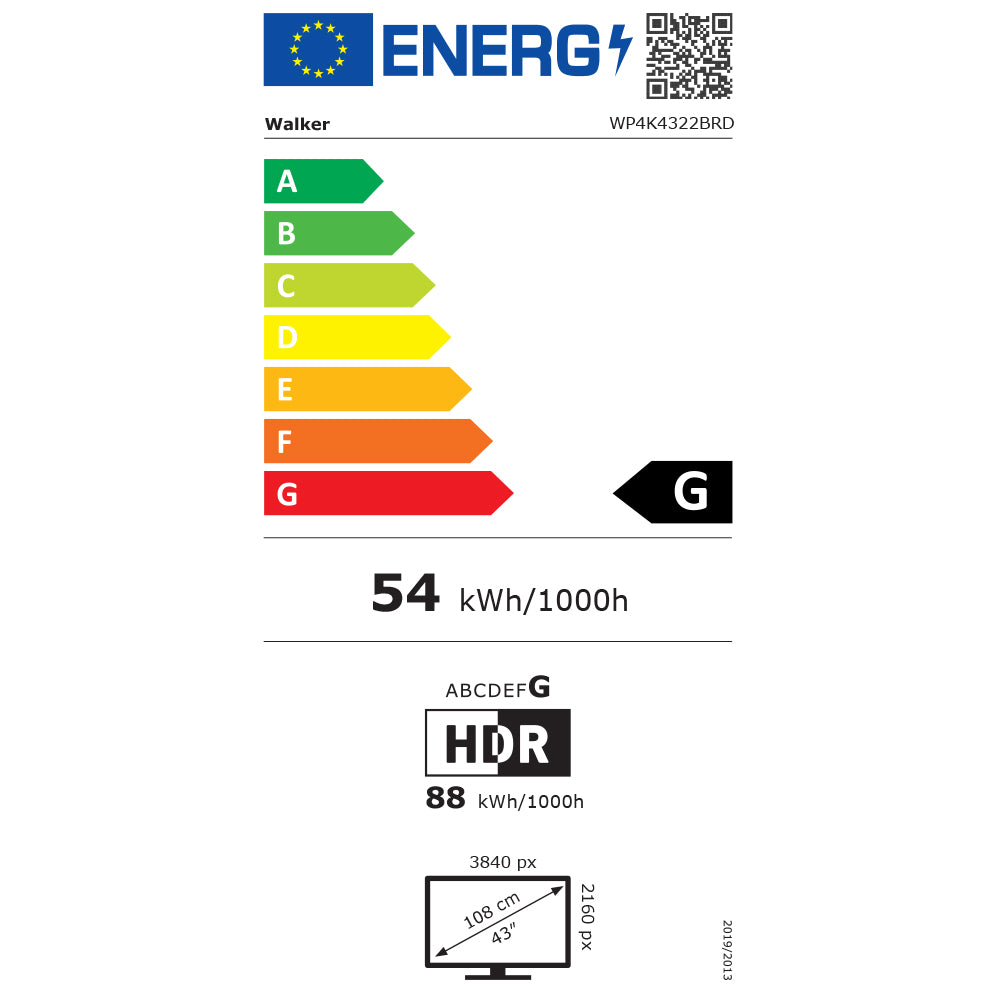 Walker 43" Smart 4k Borderless Led TV | WP4K43231BRD